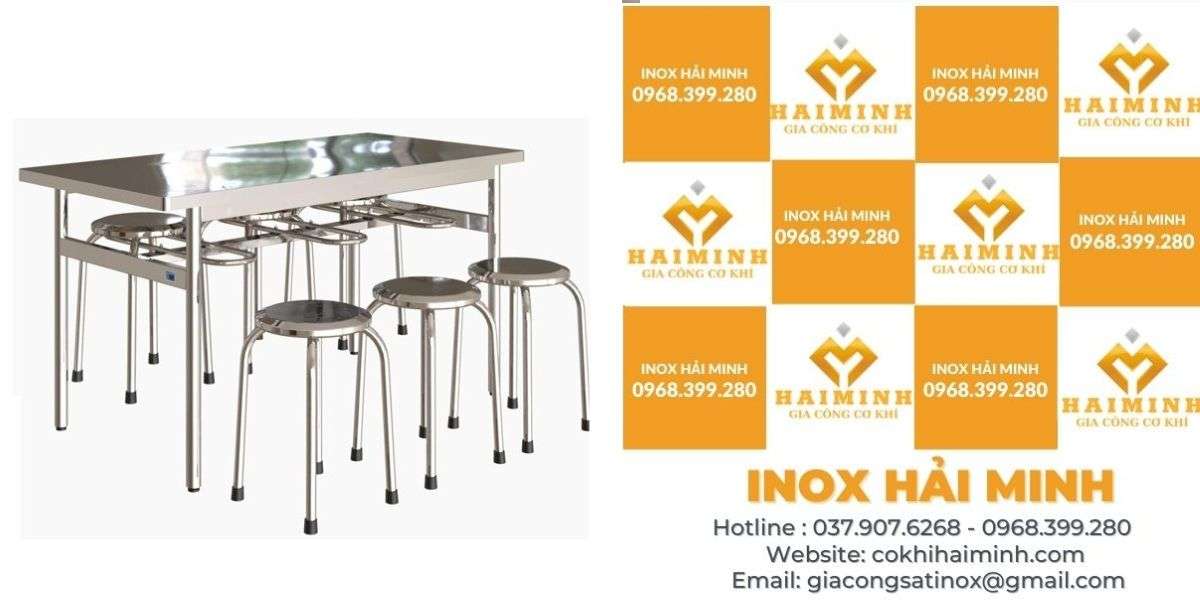 bộ bàn inox 6 ghế