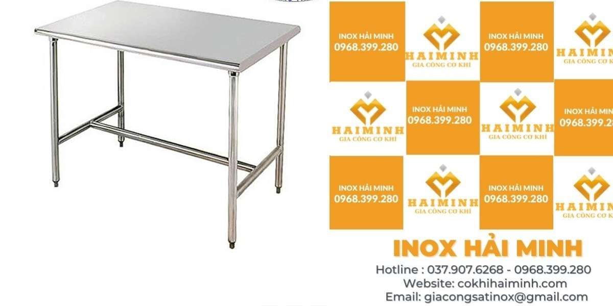 Bàn Inox Chữ Nhật 1m2