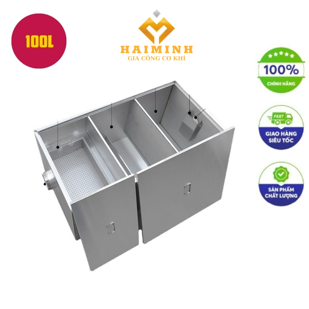 Bẫy mỡ inox 100l