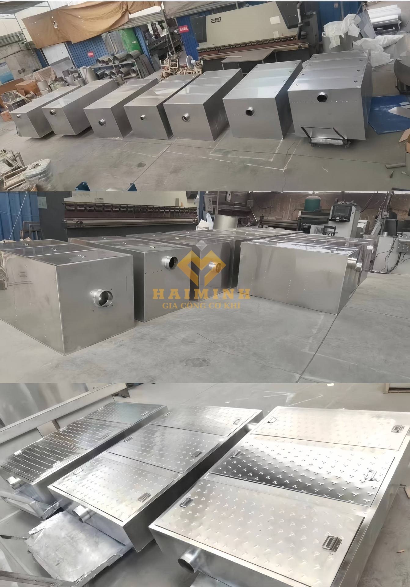 Bẫy mỡ inox 90l có mối hàn bằng công nghệ hàn TIG có khí Ar bảo vệ chống oxy hóa Bẫy mỡ inox 90l có mối hàn bằng công nghệ hàn TIG có khí Ar bảo vệ chống oxy hóa