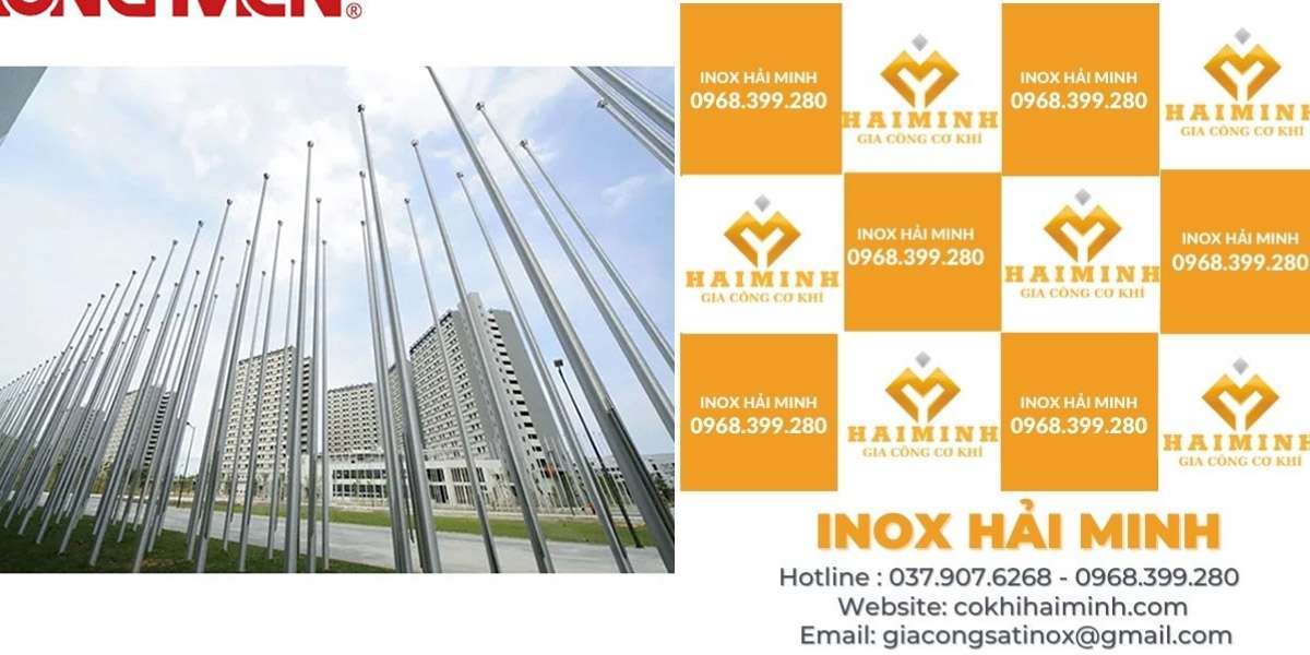 Gia công cột cờ inox ngoài trời