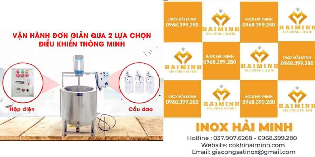 Nồi nấu gia nhiệt có cánh khuấy với hệ thống điều khiển thông minh