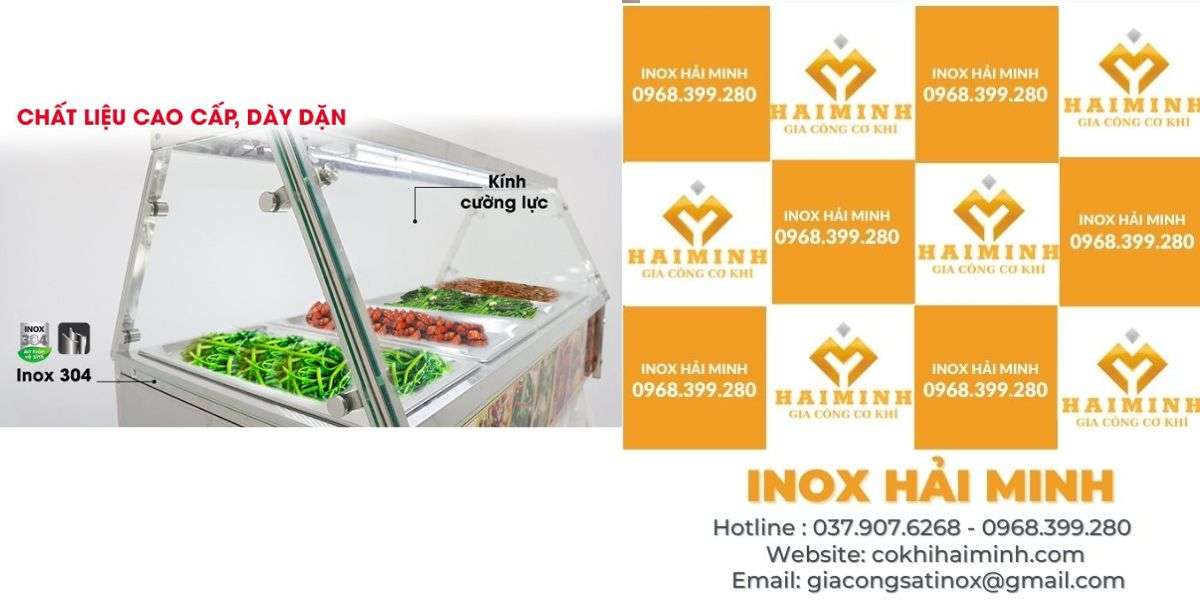 Tủ hâm nóng thức ăn làm từ inox 304 chống gỉ