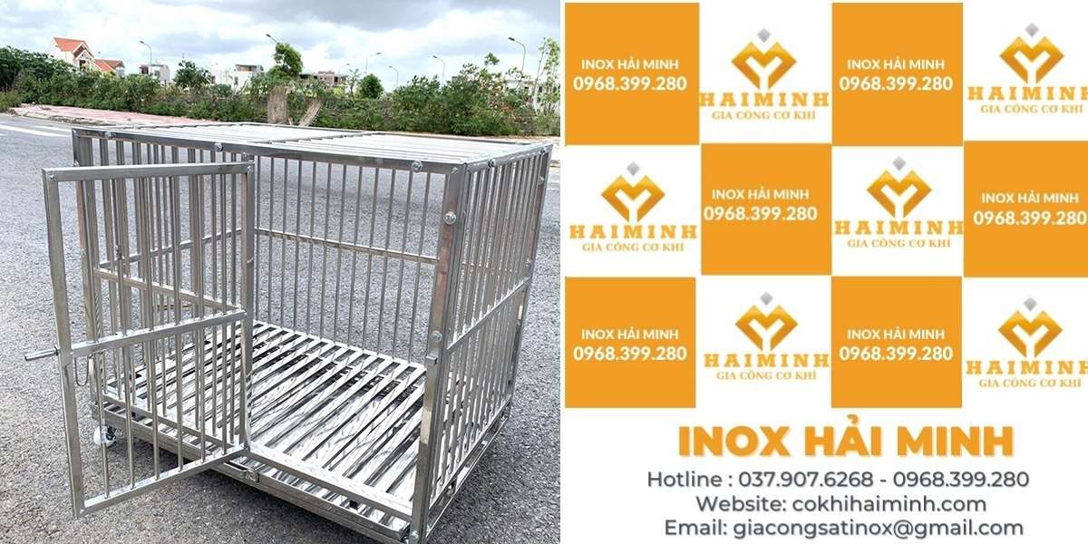 chuồng chó inox lắp ráp