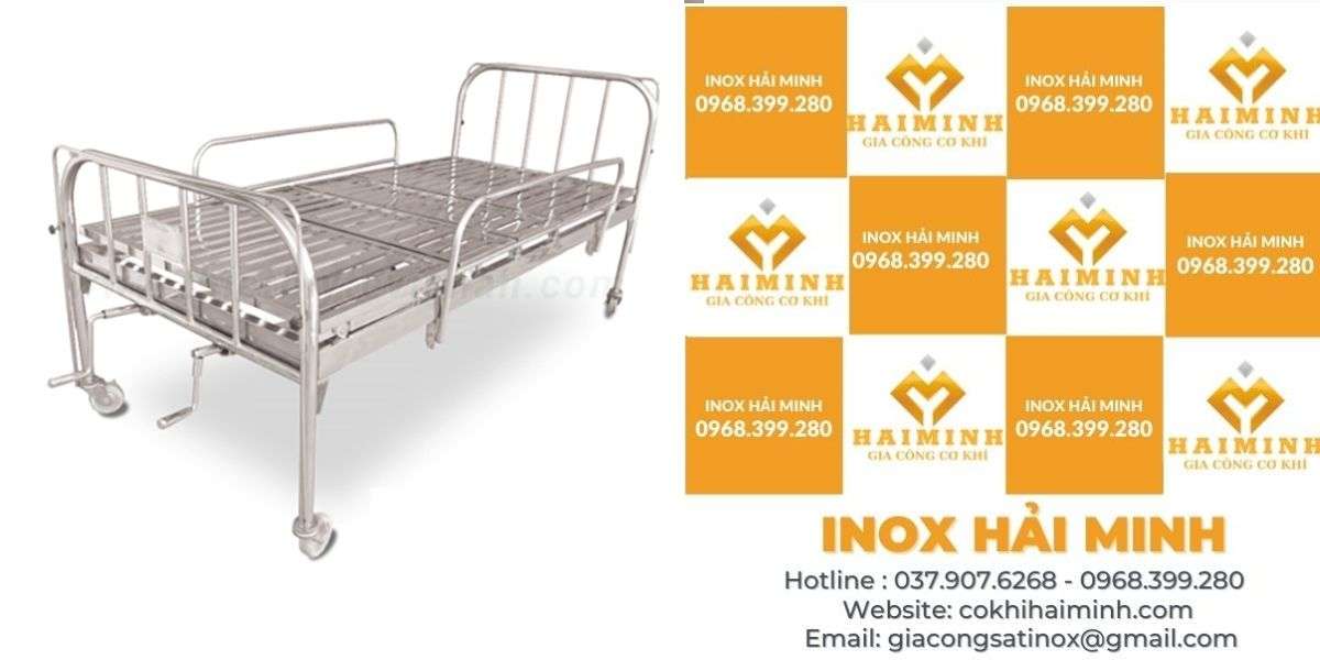 giường 1 tay quay inox