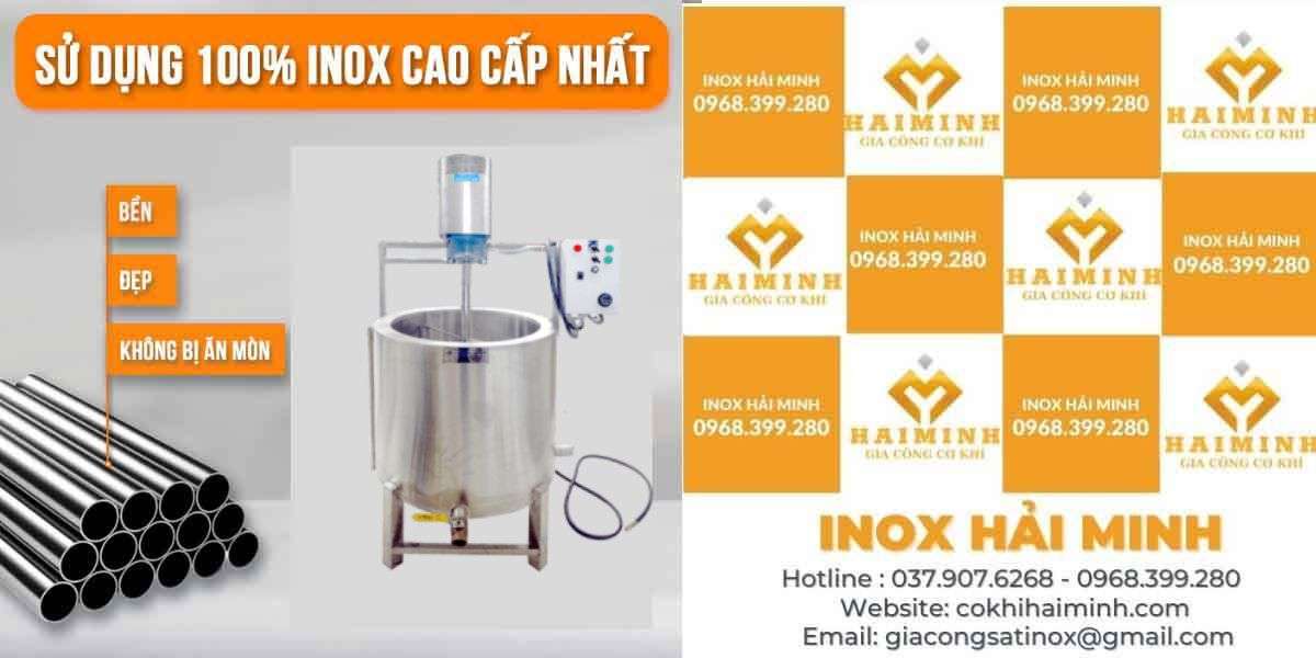 nồi nấu công nghiệp làm từ inox 304