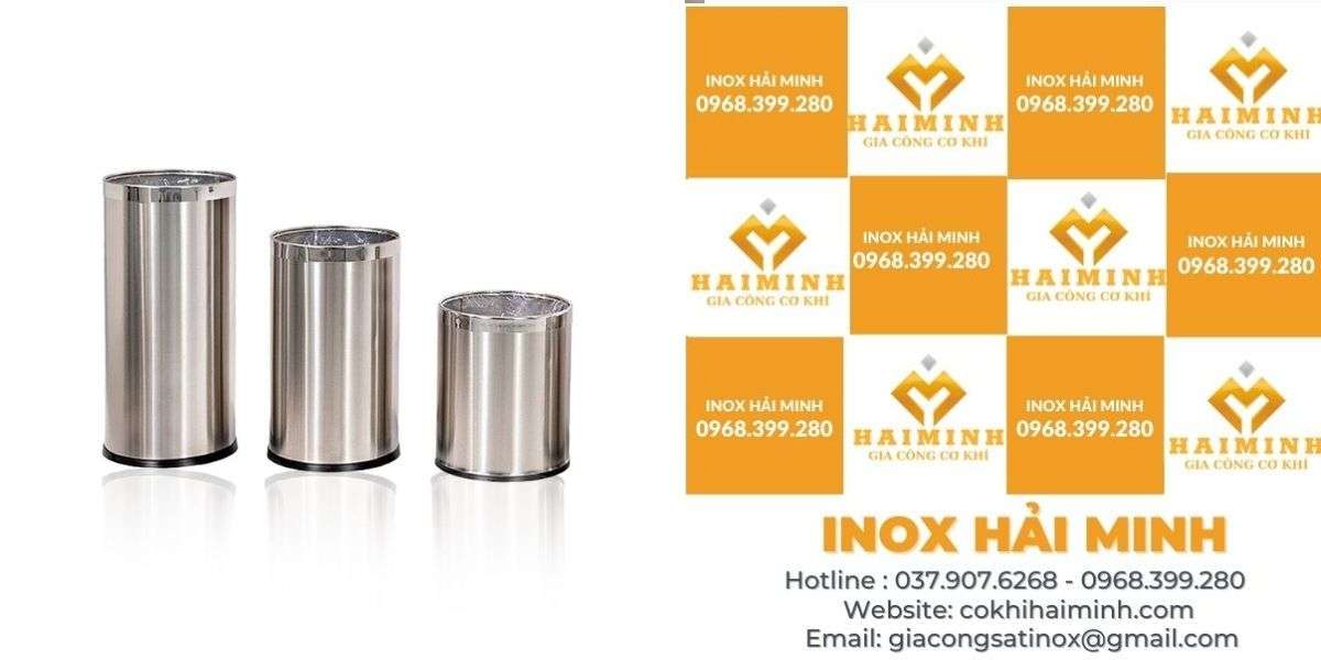 thùng rác inox không nắp