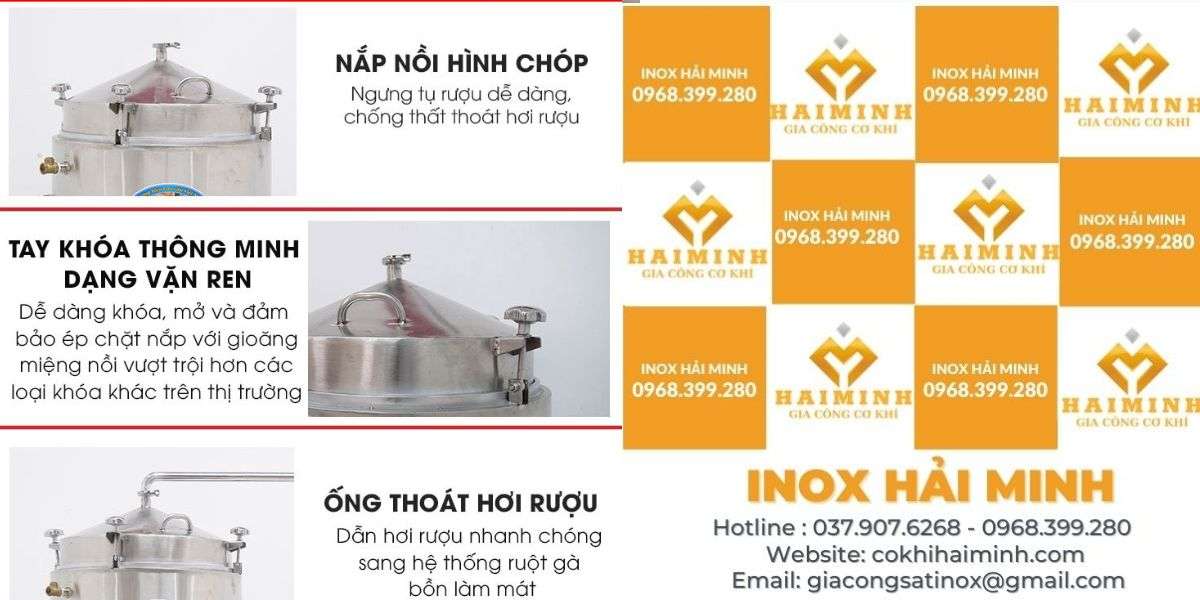 Cấu tạo của nồi nấu rượu điện