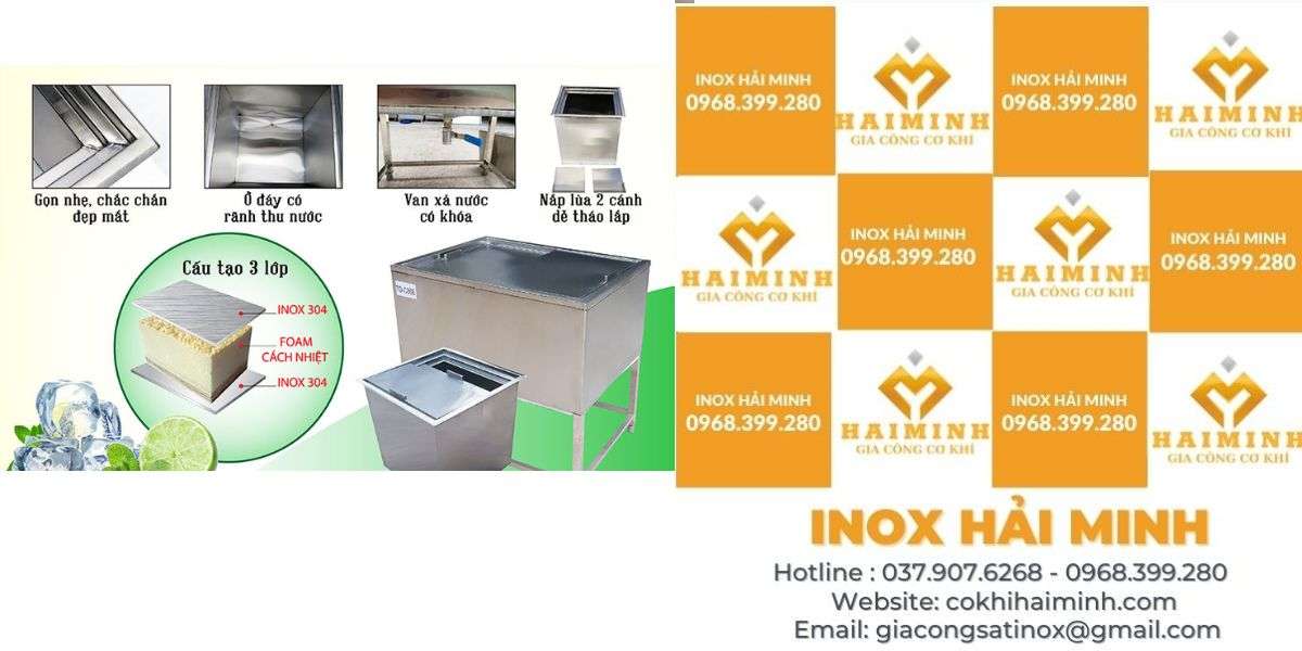 Cấu tạo thùng đá inox