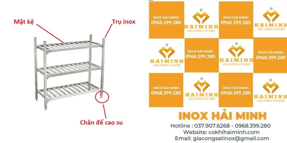 Kệ inox nhiều tầng chứa nhiều chén hơn