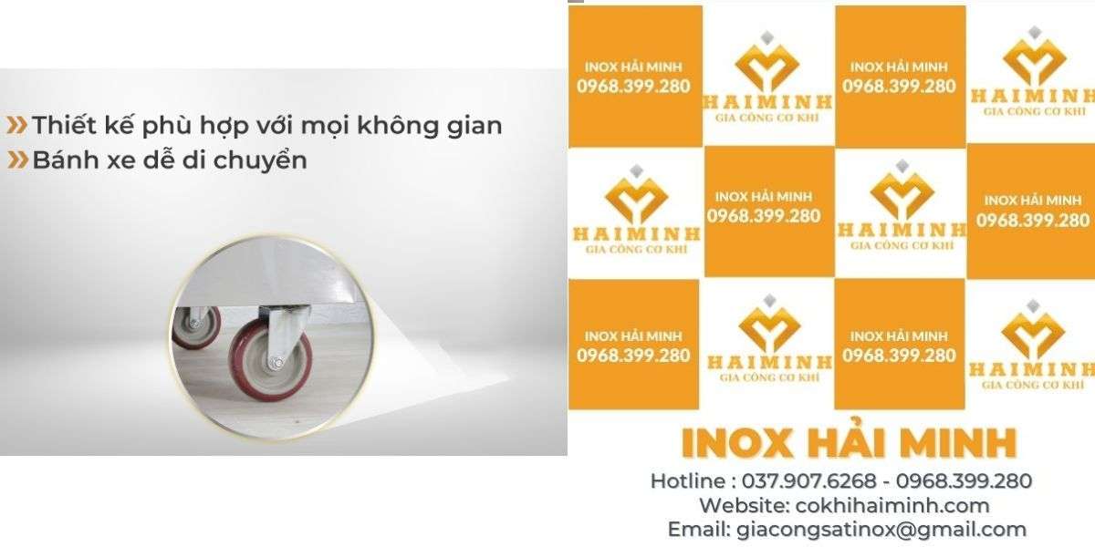 Thùng đá inox có bánh xe di chuyển dể dàng