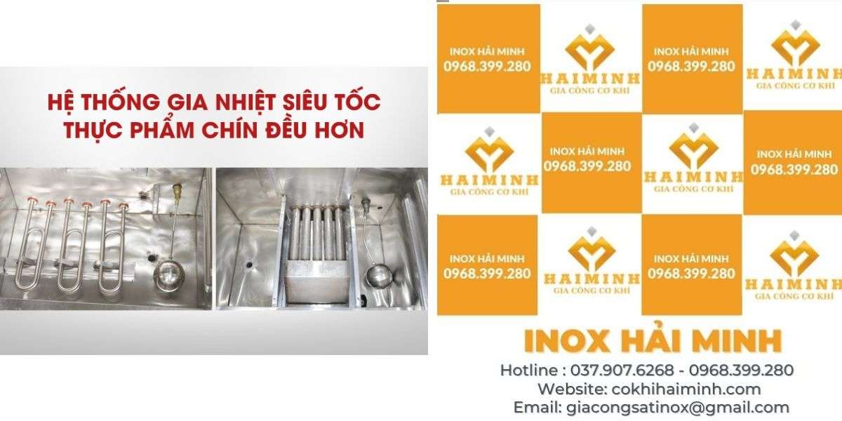 Tủ hấp cơm công nghiệp với hệ thống gia nhiệt nhanh