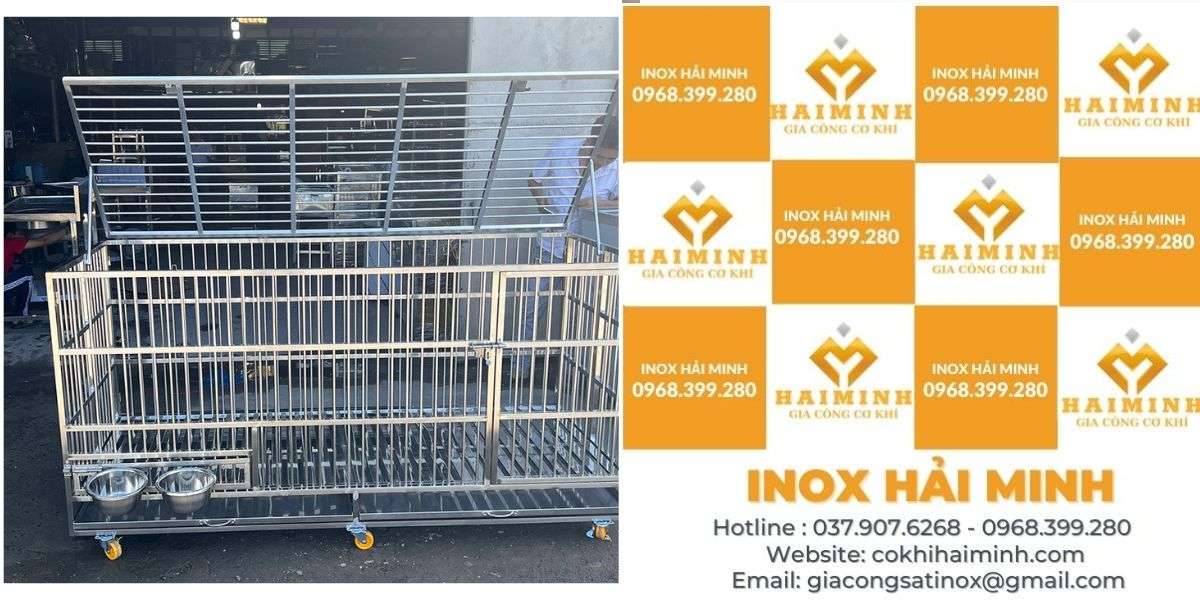 chuồng chó inox 1m2