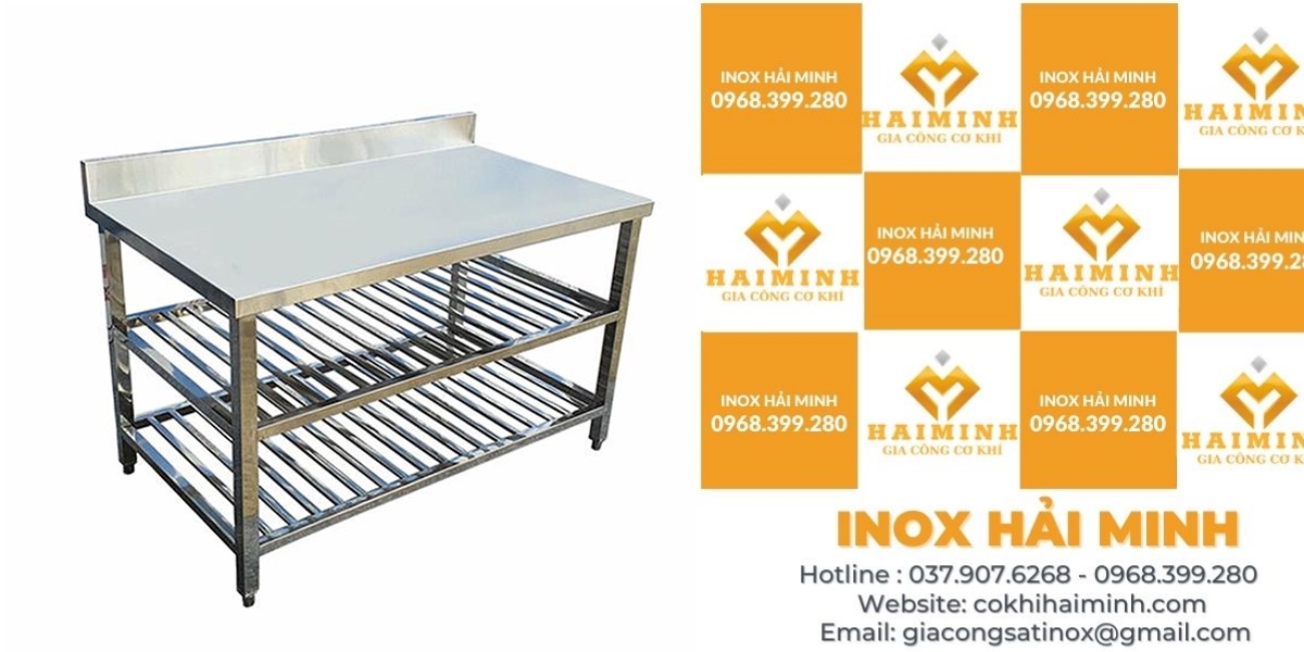 bàn sơ chế thức ăn inox