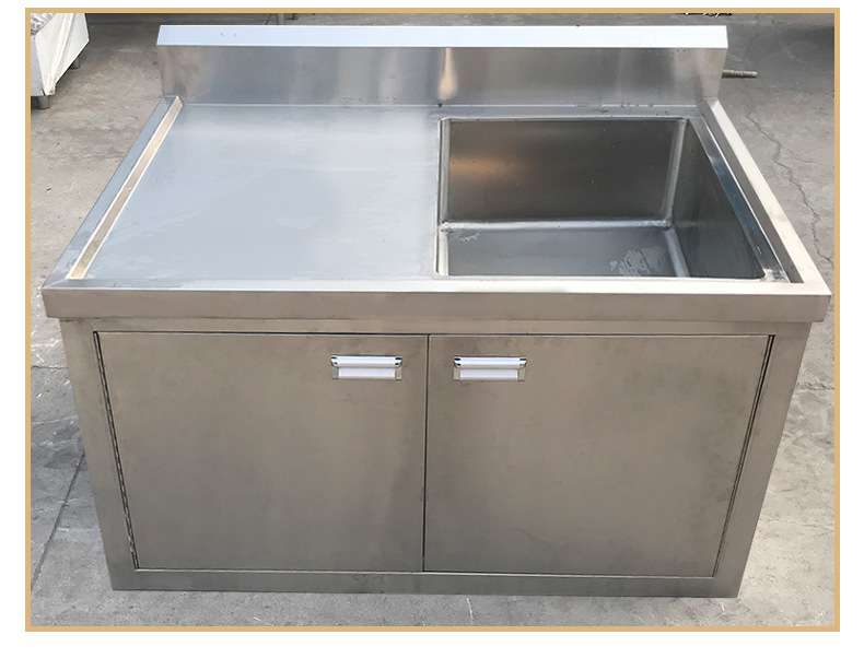 Tủ inox 2 cửa tích hợp chậu rửa đơn 15