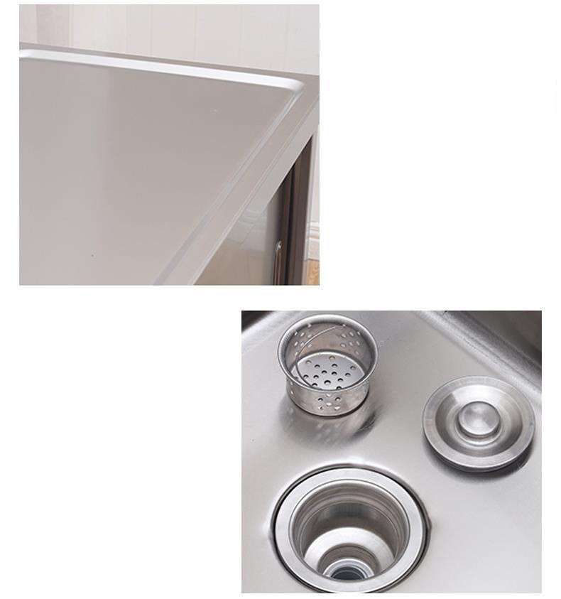 lổ thoát nước của tủ inox rửa chén