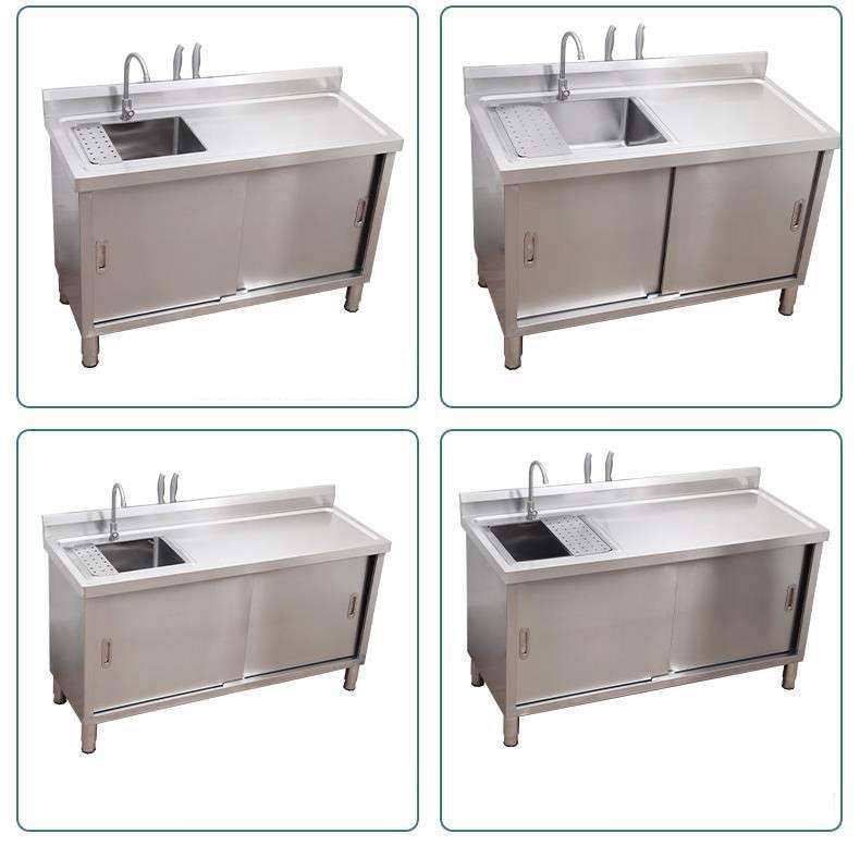 tủ inox có bồn rửa