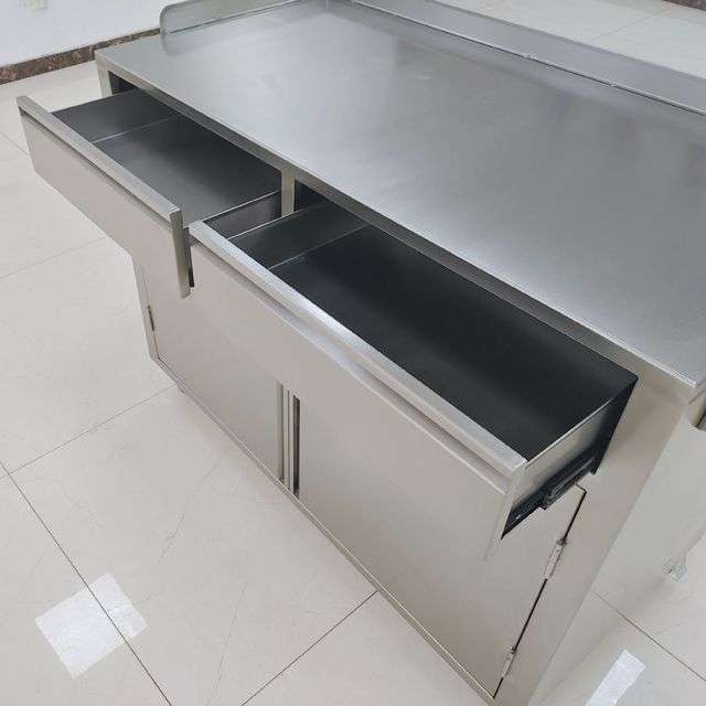 tủ inox y tế 2 cửa 2 ngăn kéo 1200x600x930mm 18