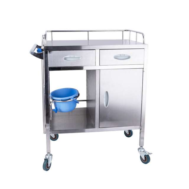 xe đẩy thuốc inox 1 cửa 2 ngăn kéo 37