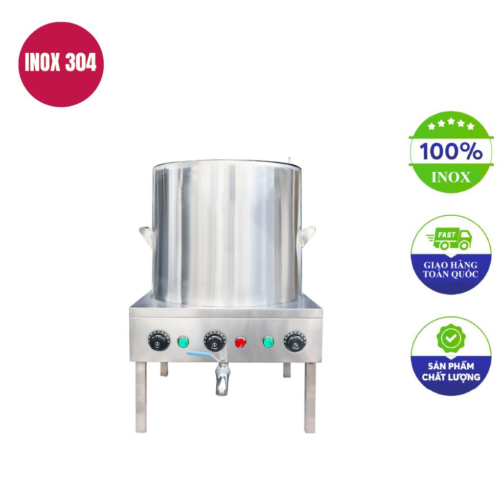 Nồi nấu phở mâm nhiệt 100l điện liền