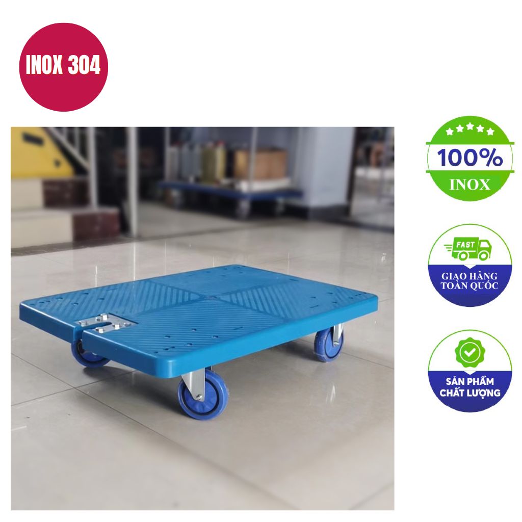 Xe đẩy hàng sàn nhựa 730x490mm Xe đẩy hàng sàn nhựa 730x490mm