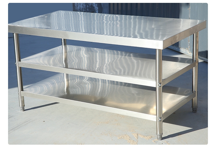 bàn bếp inox 3 tầng 60x40x80cm với bề mặt inox sáng bóng bàn bếp inox 3 tầng 60x40x80cm với bề mặt inox sáng bóng