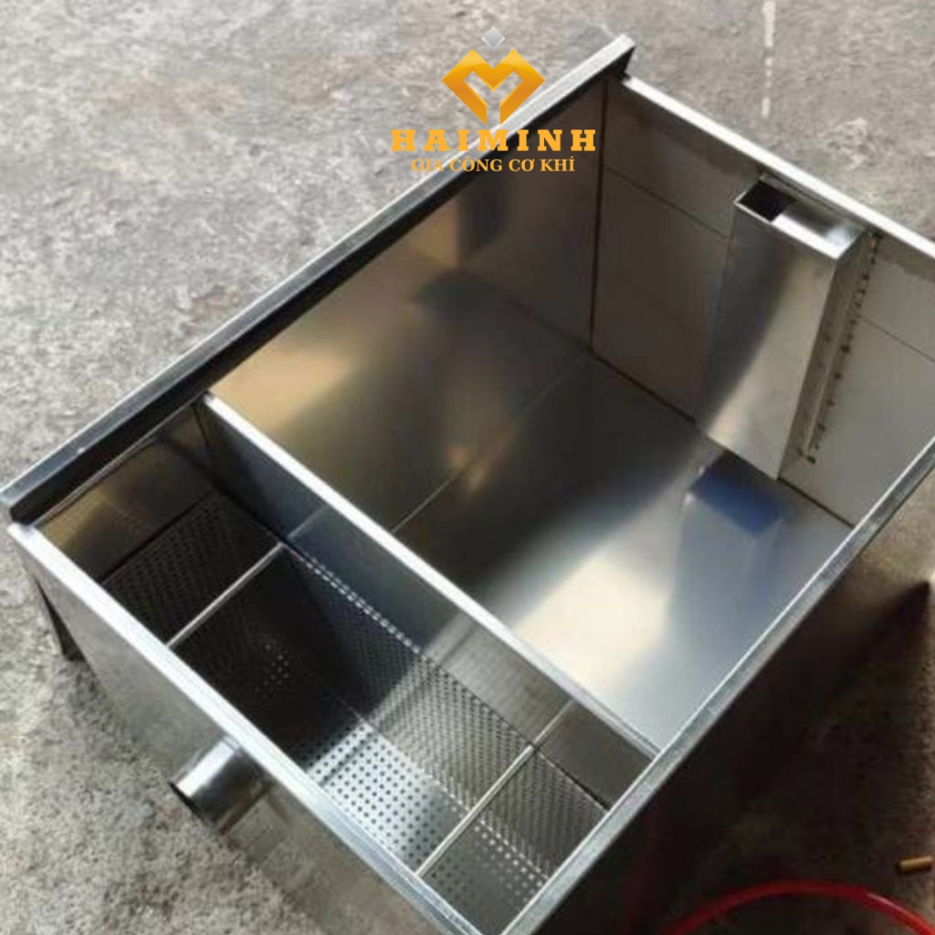 bể tách mỡ công nghiệp được làm từ inox 304