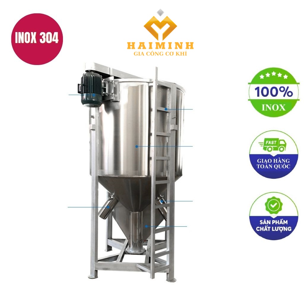 bồn khuấy trộn hạt nhựa 3000l