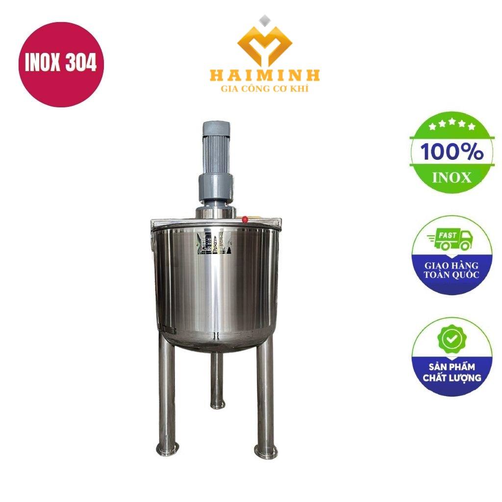 bồn khuấy trộn mỹ phẩm 2 lớp 200l