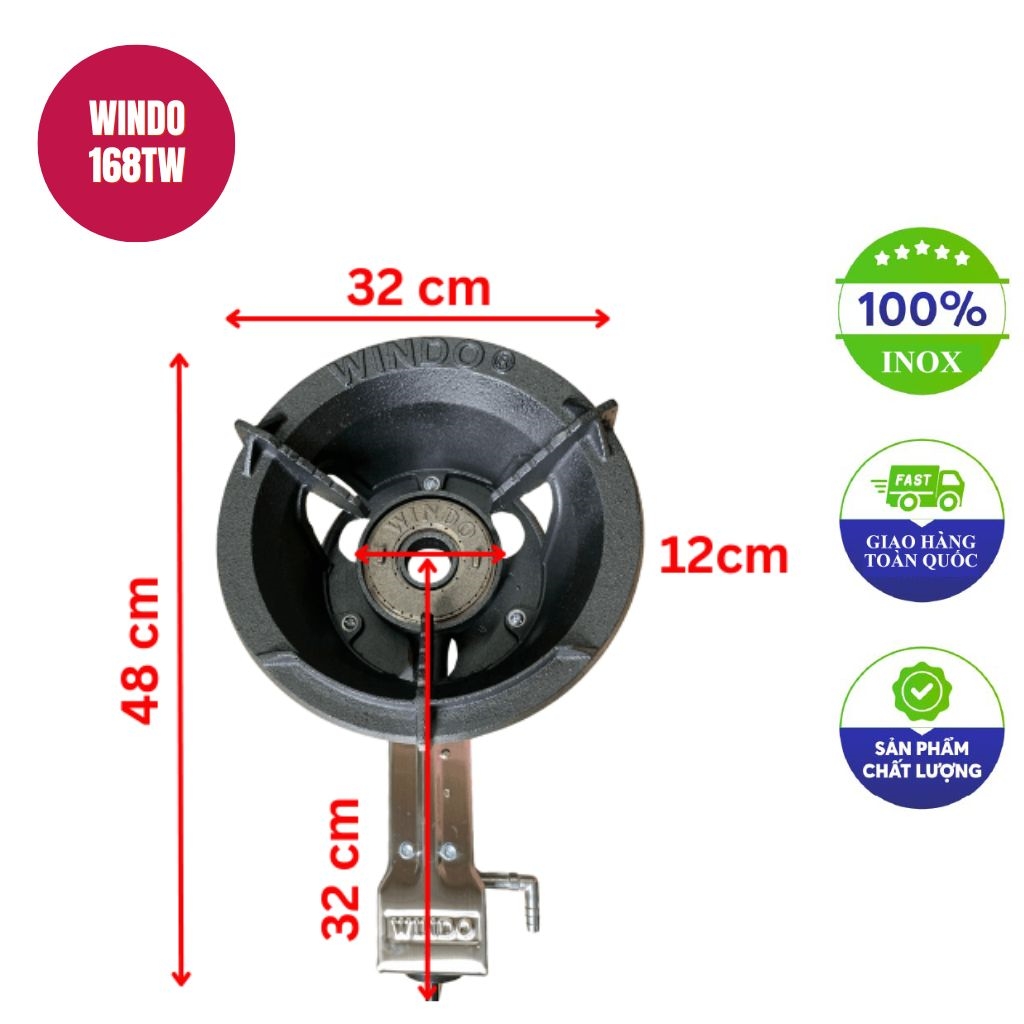 Bếp gas khè công nghiệp WINDO 168TW