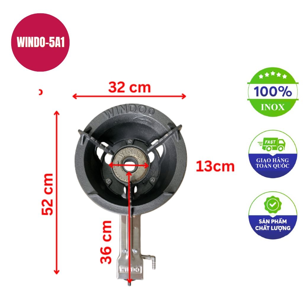 Bếp gas khè công nghiệp WINDO 5A1