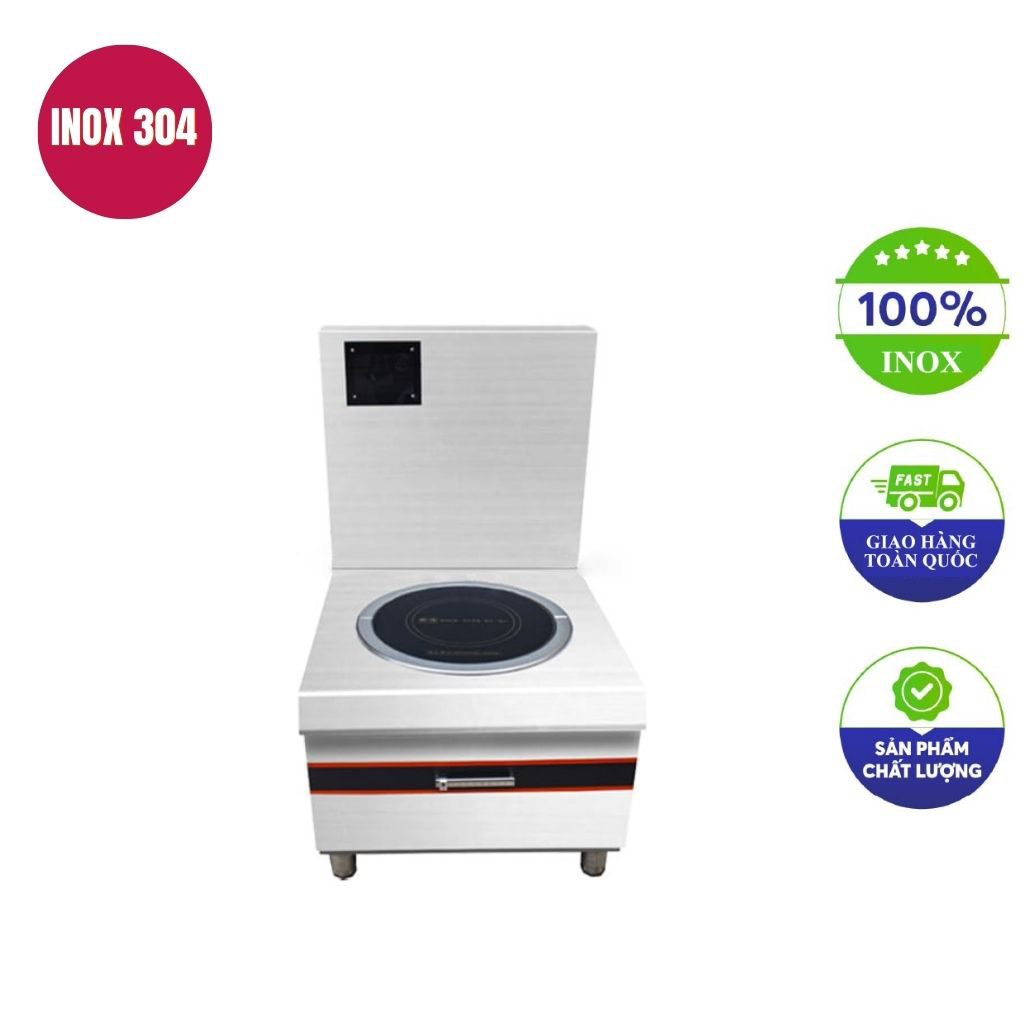 Bếp hầm đơn điện từ 8kw mặt phẳng kính tròn 700