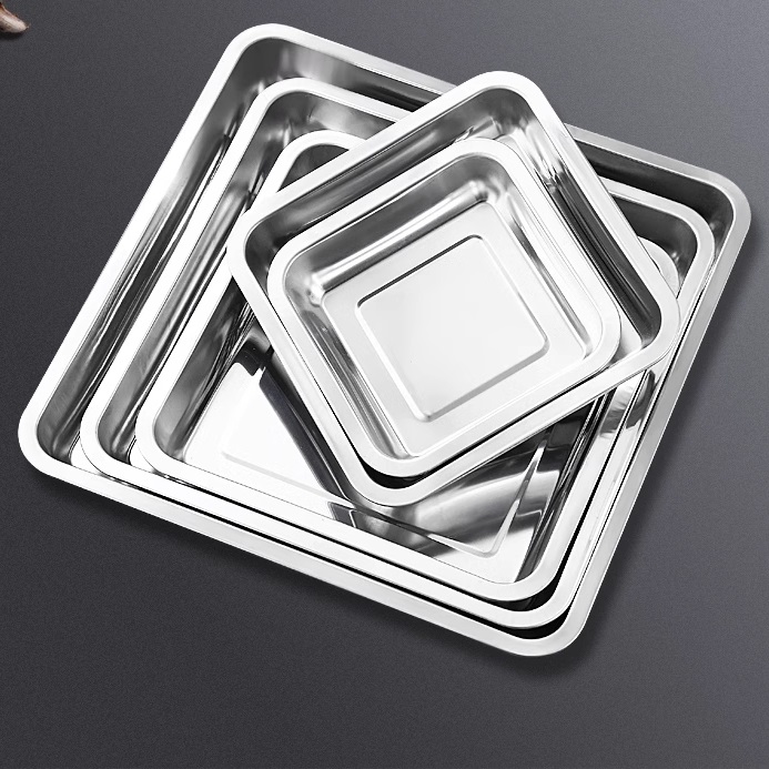 Khay inox vuông