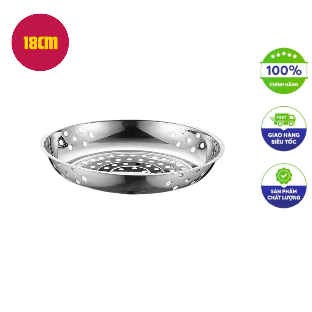 Rổ cạn inox 18cm
