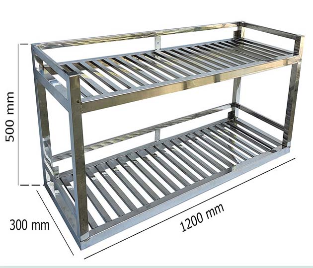 kệ inox 2 tầng