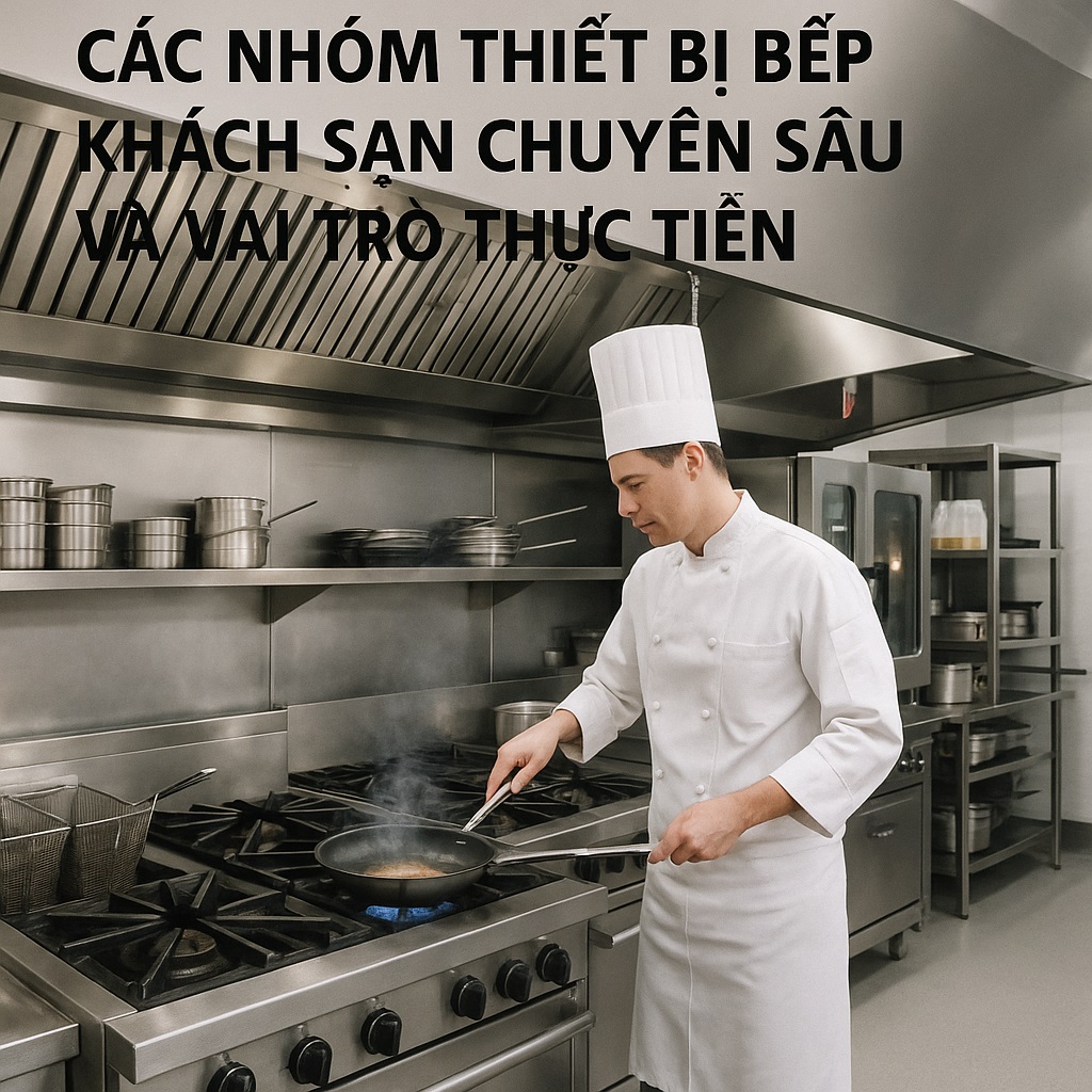 Các nhóm thiết bị bếp khách sạn chuyên sâu và vai trò thực tiễn