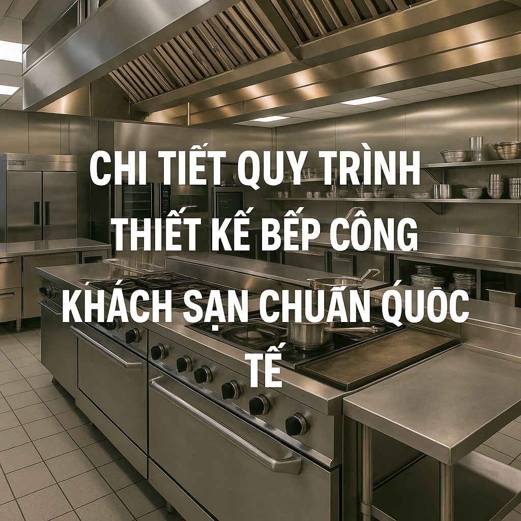 Chi tiết quy trình thiết kế bếp công nghiệp khách sạn chuẩn quốc tế