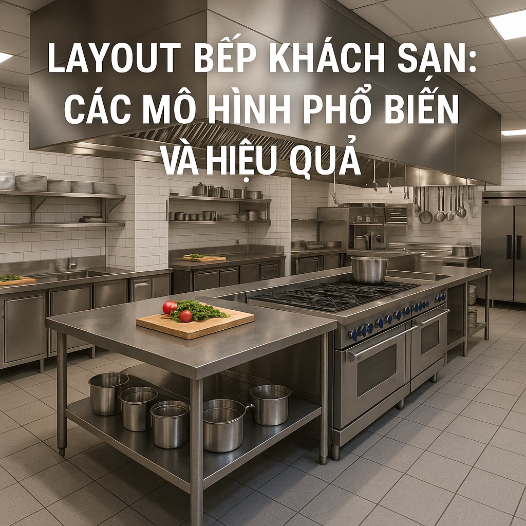 Layout bếp khách sạn Các mô hình phổ biến và hiệu quả