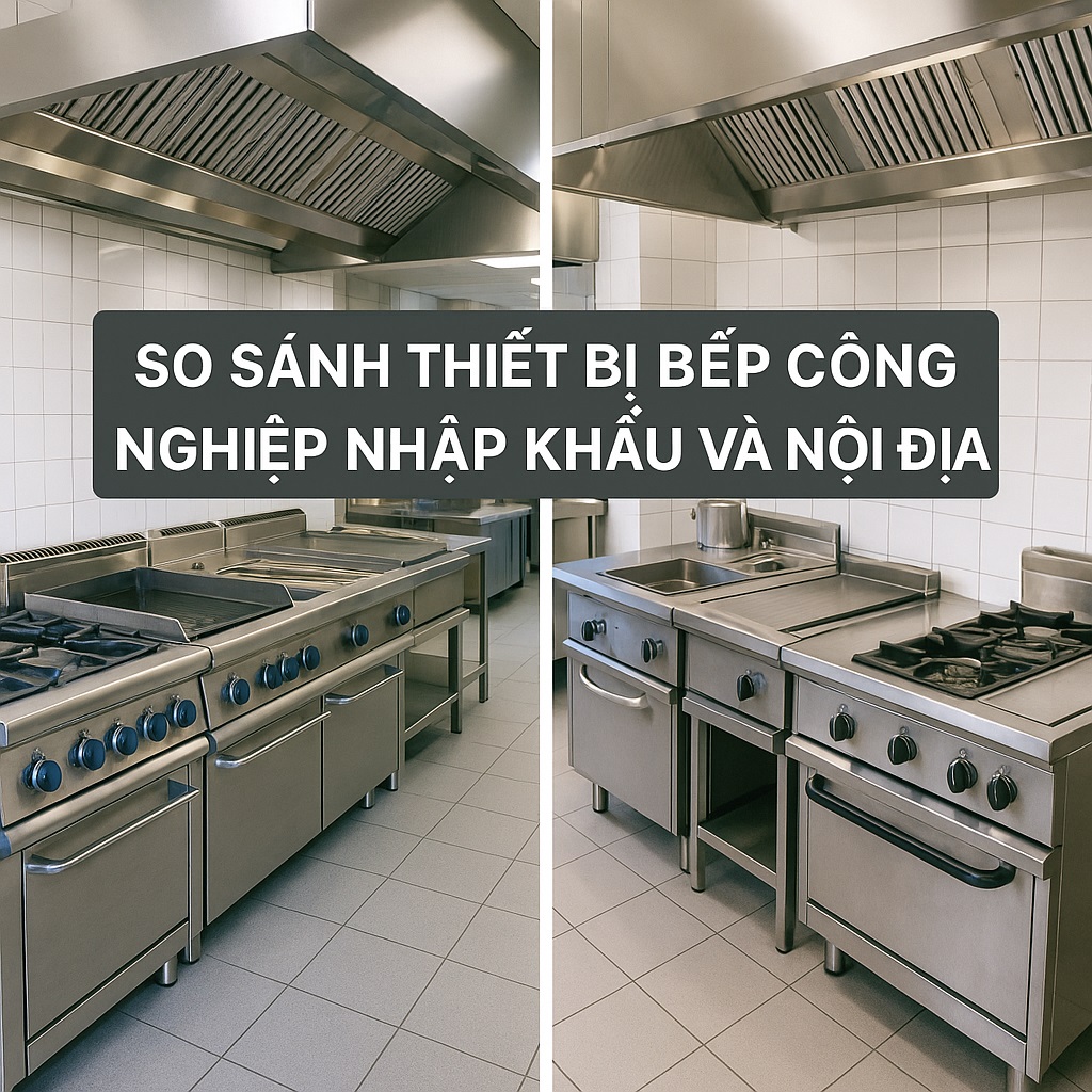 So sánh thiết bị bếp công nghiệp nhập khẩu và nội địa So sánh thiết bị bếp công nghiệp nhập khẩu và nội địa
