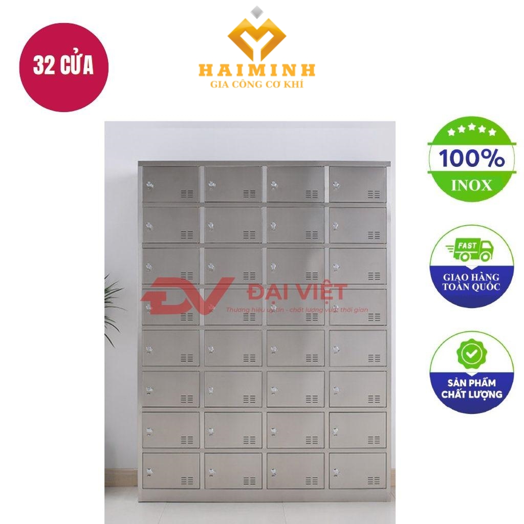 Tủ quần áo inox 32 cửa 1800x1200x350mm