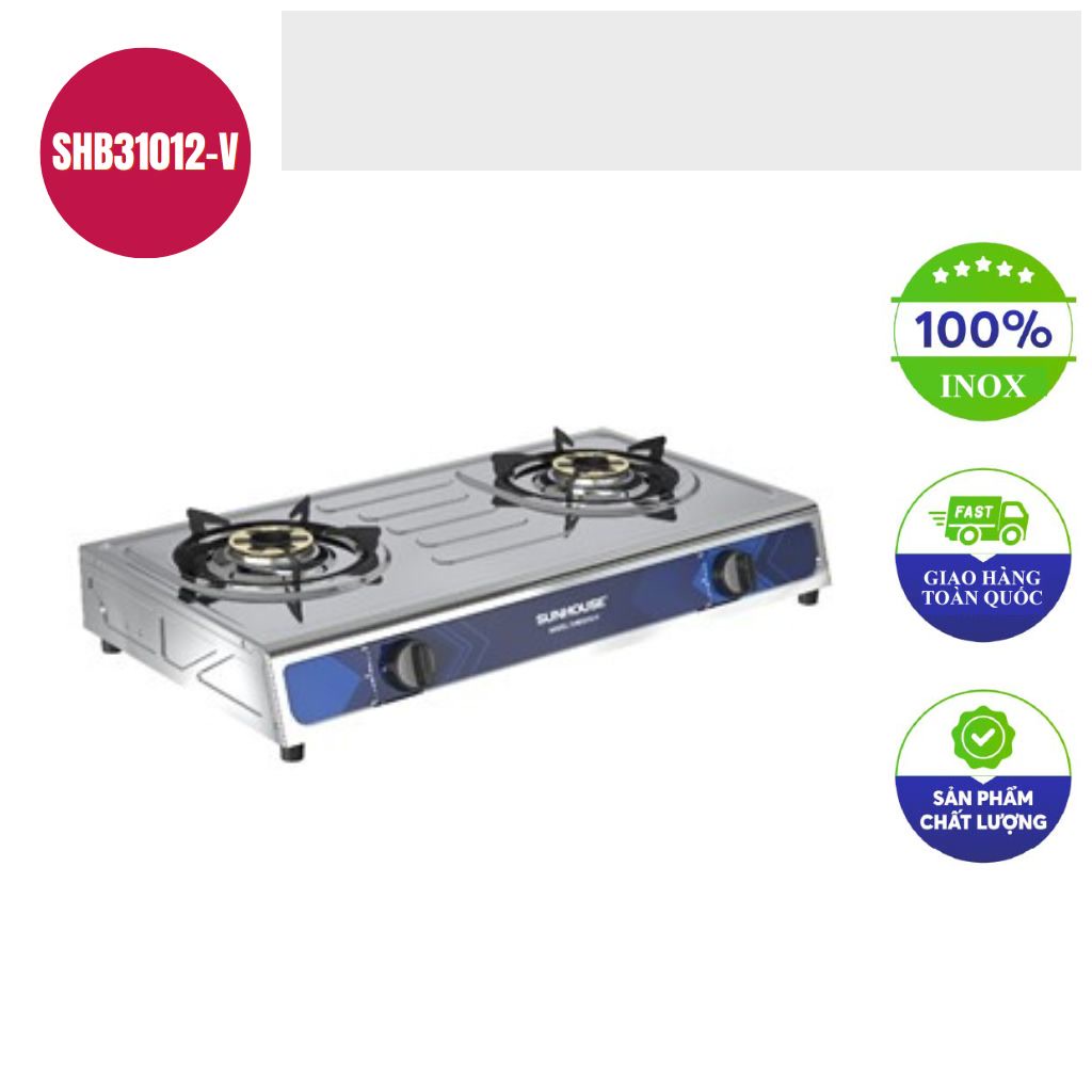 Bep gas duong inox sunhouse SHB31012 V