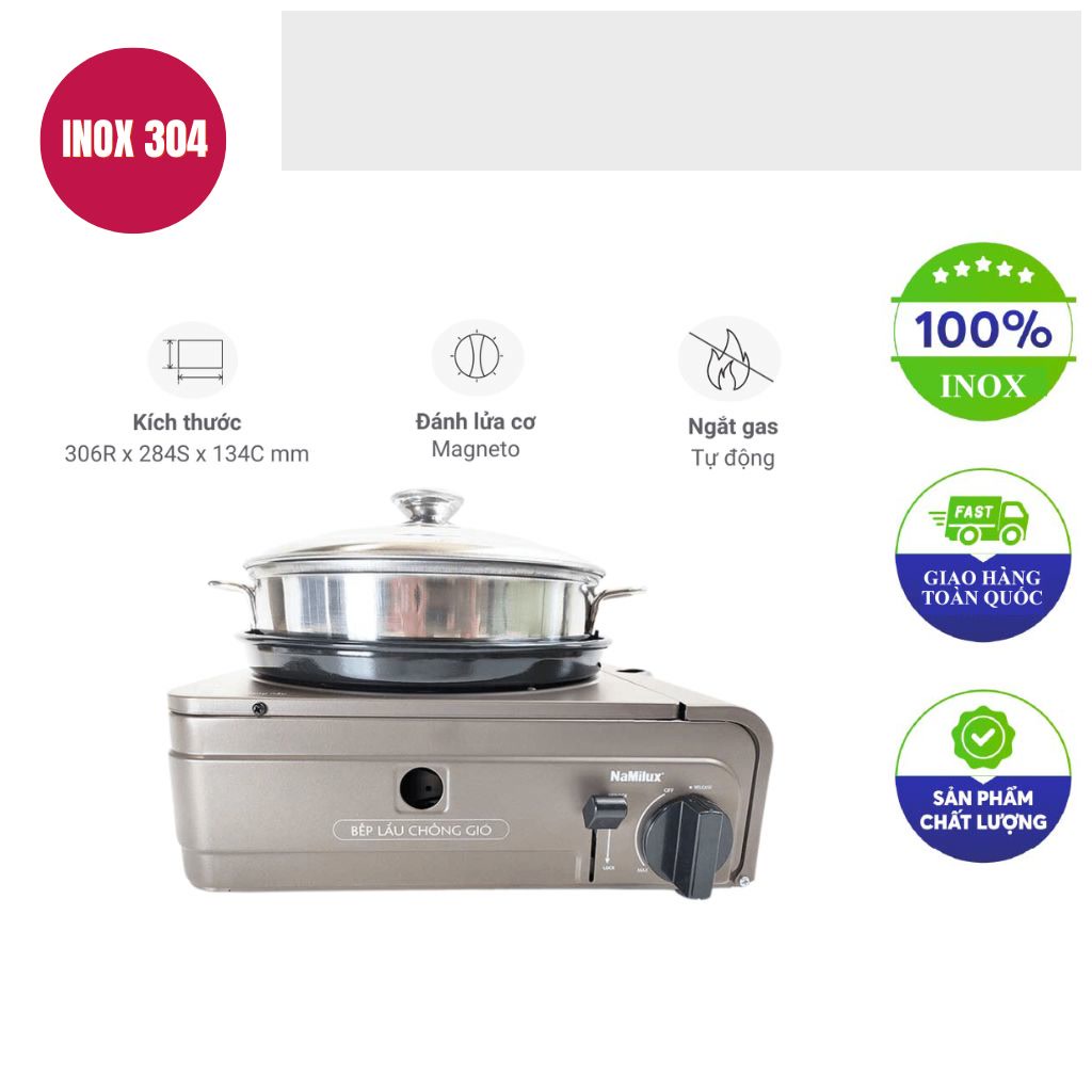 Bep lau nuong gas Namilux GS2723PF