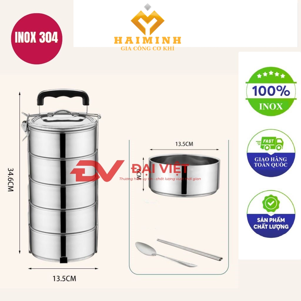 Camen Inox giu nhiet 5 ngan 14x34cm