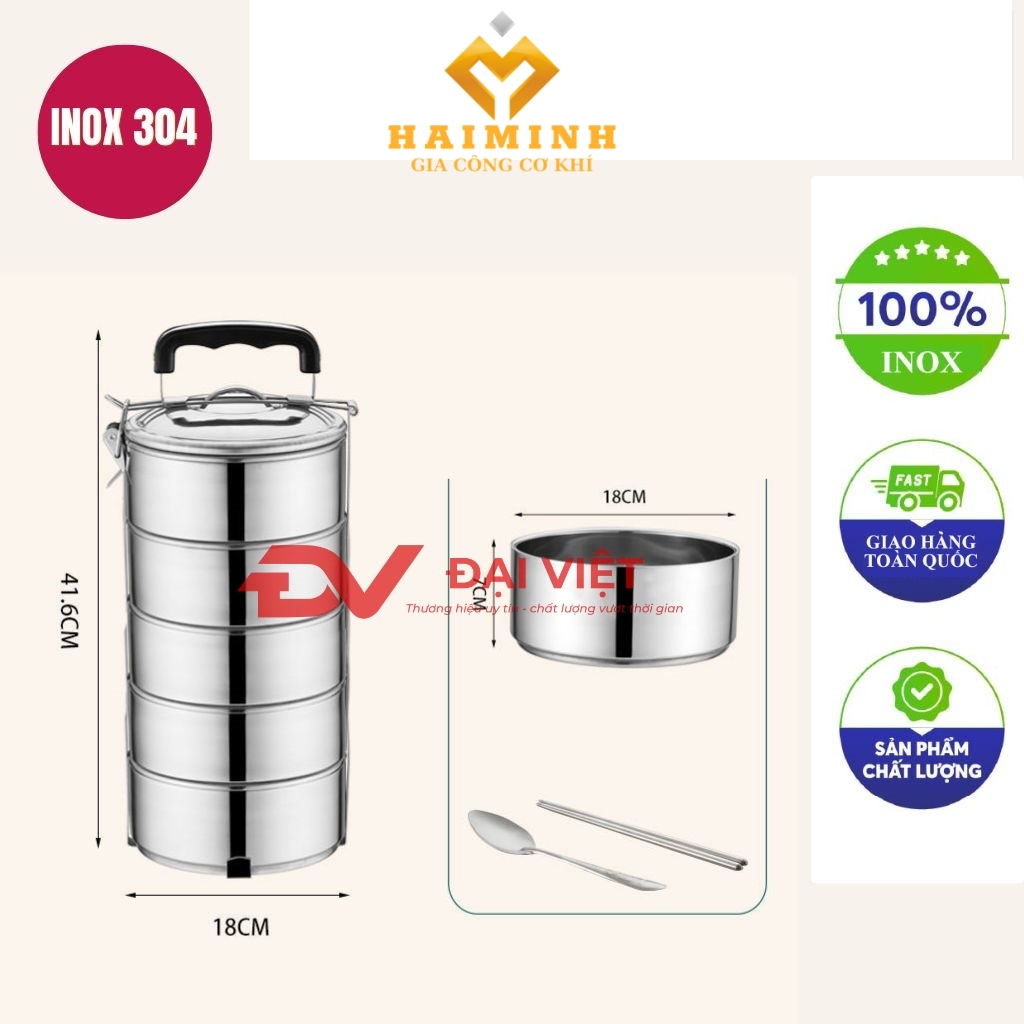 Camen Inox giu nhiet 5 ngan 18x41cm