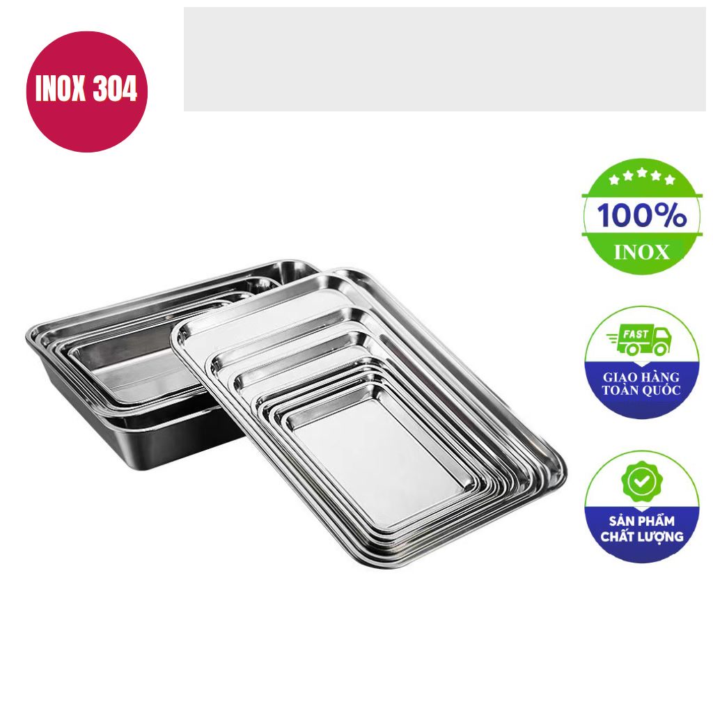 Khay inox chu nhat 10x15x28cm