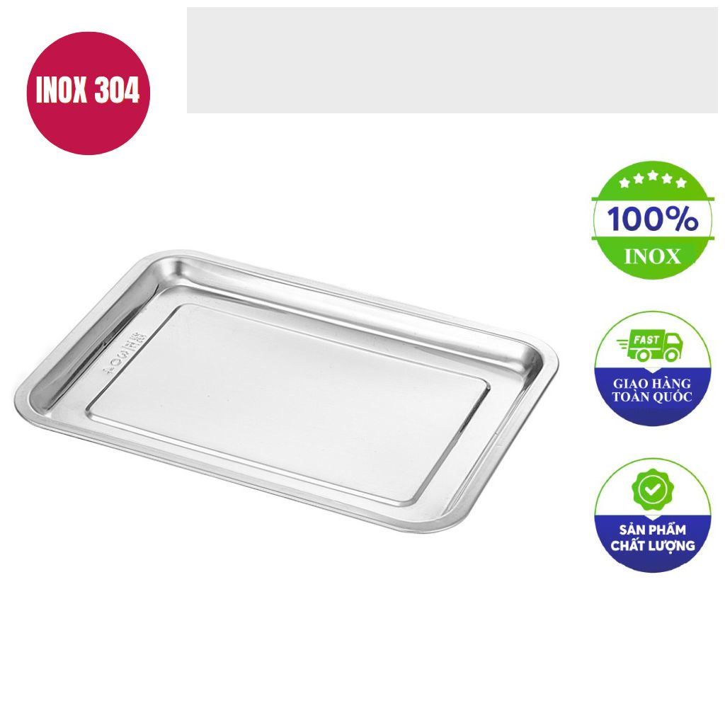Khay inox chu nhat 40x30x25cm