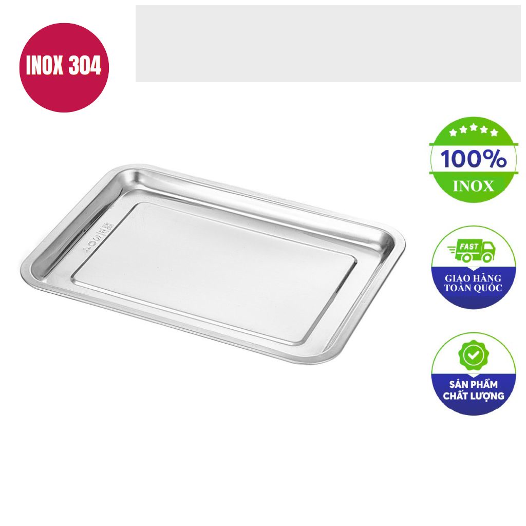 Khay inox chu nhat 60x40x2cm