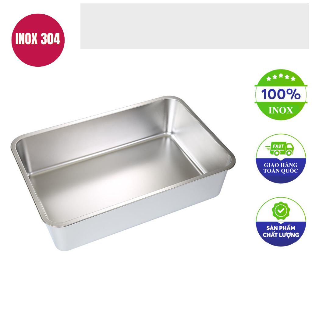 Khay inox chu nhat 60x40x7cm