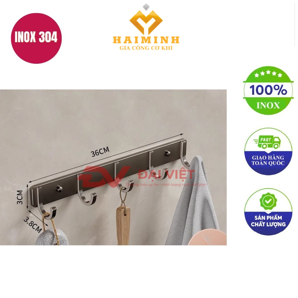 Moc inox treo tuong 36x3cm