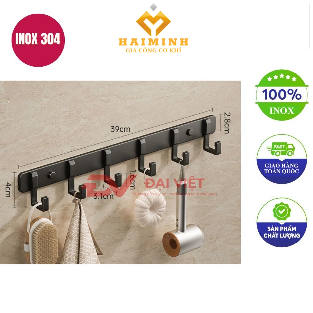 Moc inox treo tuong 39x4cm